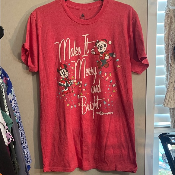 Disney World Tops - Disney vintage Christmas holiday tee shirt Make it merry and bright adult large